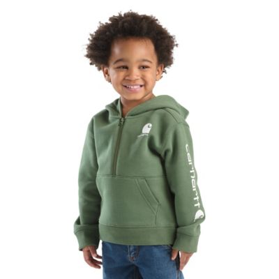 Carhartt Kids' Long-Sleeve Half-Zip Sweatshirt, Green