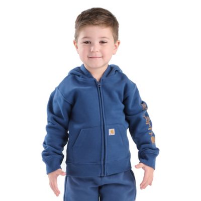 Carhartt Kids' Long-Sleeve Full-Zip Logo Sweatshirt