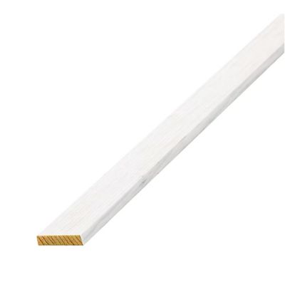 Timeline Flat Trim, 1/4 in. x 1 in. x 5 ft., Classic White