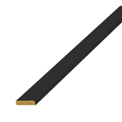 Timeline Flat Trim, 1/4 in. x 1 in. x 5 ft., True Black