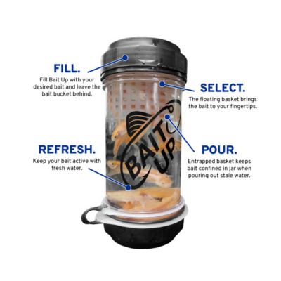 Image showing  Live Bait Container Dual-lid Design, Floating Basket, Durable & Clear for Easy Acess, Keeps Bait Fresh, DPBU6279