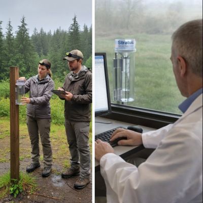 Image showing 7 th Stratus Precision 14 in. Rain Gauge Accurate to 1/100th in., Durable, Easy-To-Read, All-Weather with Mounting Bracket