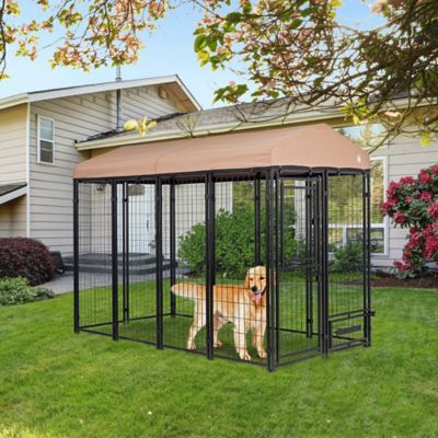 Image showing  4 ft. x 8 ft. x 6 ft. Dog Kennel with Cover