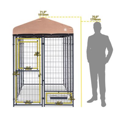 Image showing  4 ft. x 8 ft. x 6 ft. Dog Kennel with Cover