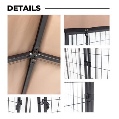 Image showing  4 ft. x 8 ft. x 6 ft. Dog Kennel with Cover