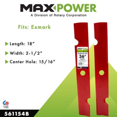 Image showing  36 in. High-Lift Lawn Mower Blades for Exmark and Toro Mowers, 2 pk.
