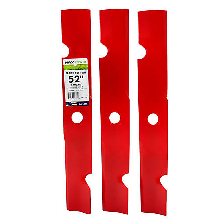 MaxPower 48 in. High-Lift Mower Blade Set For Riding Mowers 3 pk MaxPower 48 in. High-Lift Mower Blade Set For Riding Mowers 3 pk