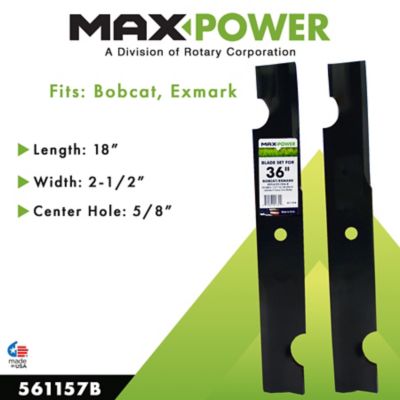 Image showing  36 in. Lawn Mower Blades for Exmark, Bad Boy and Snapper Mowers, 2-Pack