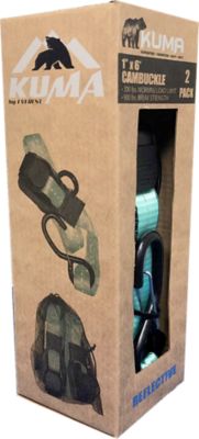 Image showing 5 th Kuma 1 in. x 6 ft. Reflective Cambuckle Straps, 300 lb., 2-Pack