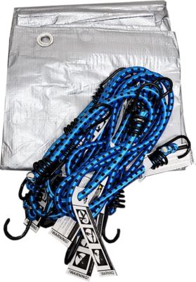 100 Pack Heavy Duty 5" Black Ball Bungee Cords - Perfect For Tarps, Canopies, And Tie Downs