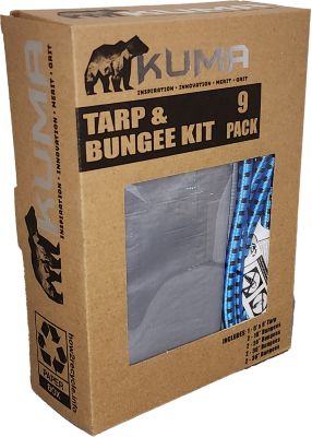Image showing  Tarp and Round Bungee Cord Kit, 9-Pack