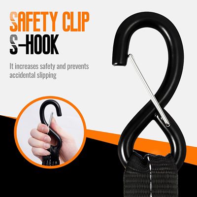 Image showing  1.5 in. x 6.5 ft. Ratchet Tie Down Straps, 1,100 lb., 2-Pack