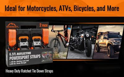 Image showing 6 th Everest 1.5 in. x 6.5 ft. Ratchet Tie Down Straps, 1,100 lb., 2-Pack