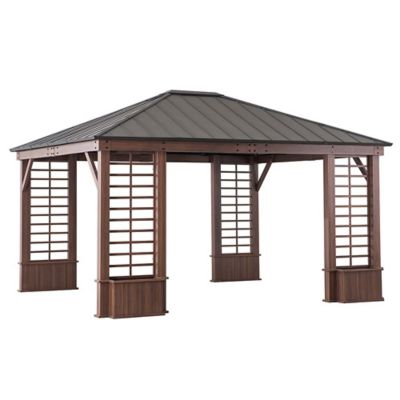 Sunjoy Outdoor Hardtop Aluminum Gazebo