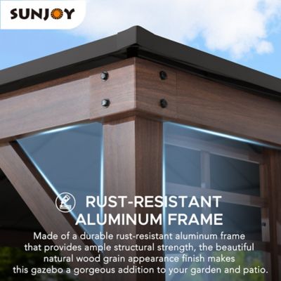 Image showing 5 th Sunjoy Outdoor Hardtop Aluminum Gazebo