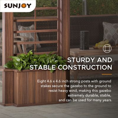 Image showing 6 th Sunjoy Outdoor Hardtop Aluminum Gazebo