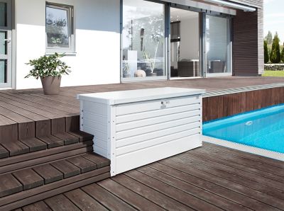Image showing  Leisure Time 120 Gallon Deck Box - White