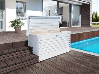 Image showing  Leisure Time 120 Gallon Deck Box - White