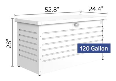 Image showing  Leisure Time 120 Gallon Deck Box - White