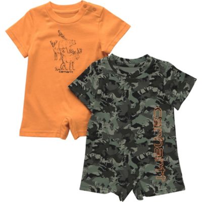Carhartt Short-Sleeve 2pc Camo Romper Set