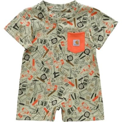 Carhartt Baby Boys' Tool Print Short-Sleeve Romper