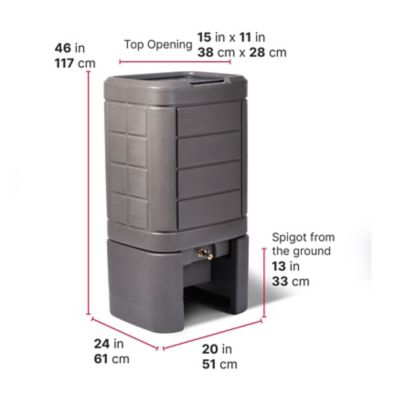 Image showing  60 gal. Lakewood Rain Barrel, Dark Cedar