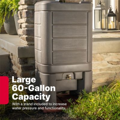 Image showing  60 gal. Lakewood Rain Barrel, Dark Cedar