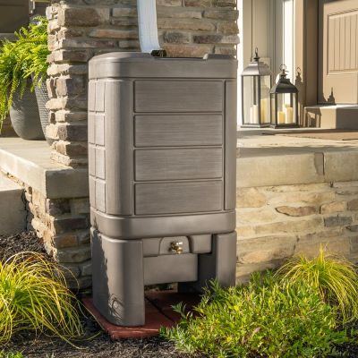 Image showing 9 th Step2 60 gal. Lakewood Rain Barrel, Dark Cedar