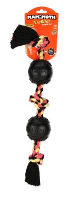 Image showing  3 Knot Tug Dog Toy with 2 3 in. TireBiter Balls