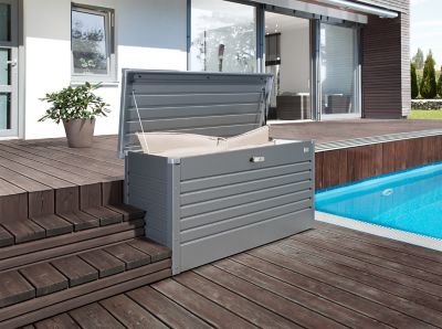 Image showing  Leisure Time 120 Gallon Deck Box - Quartz Gray