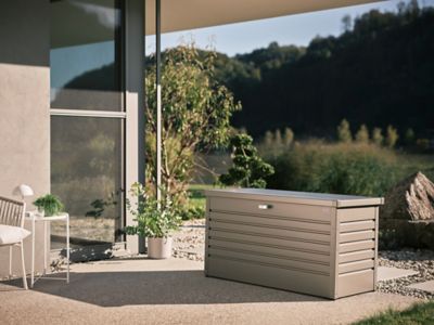 Image showing 8 th Biohort Leisure Time 120 Gallon Deck Box - Quartz Gray