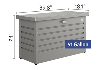 Image showing  Leisure Time 51 Gallon Deck Box - Quartz Gray