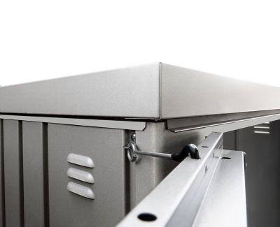 Image showing  Equipment Locker 230 - 7.5 ft. x 2.7 ft. x 6 ft. - Quartz Gray with Floor Kit