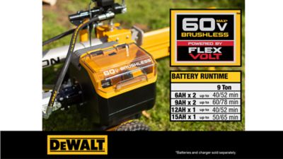 Image showing  9-Ton 60V FLEXVOLT MAX Cordless Battery Powered Log Splitter (Tool Only)