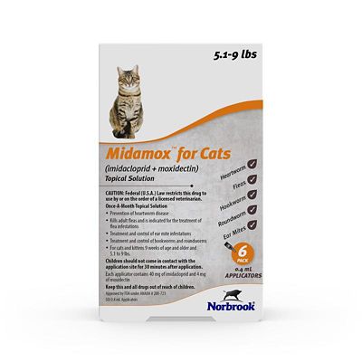 Midamox (imidacloprid + moxidectin) Topical Solution for Cats