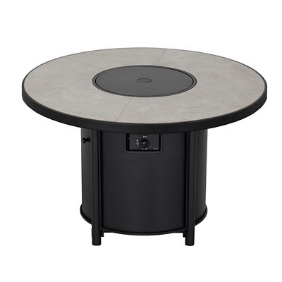 HeatMaxx 42 in. 50,000BTU Fire Pit Propane Gas Fire Pit Table Round Tabletop, SRGF21626-F