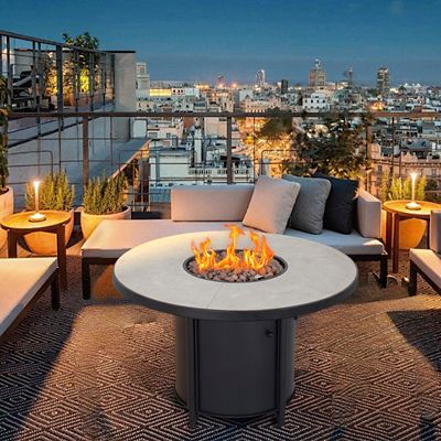 Image showing  42 in. 50,000BTU Fire Pit Propane Gas Fire Pit Table Round Tabletop, SRGF21626-F