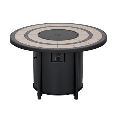 HeatMaxx 42 in. 50,000BTU Fire Pit Propane Gas Fire Pit Table Round Tabletop, SRGF21626-A