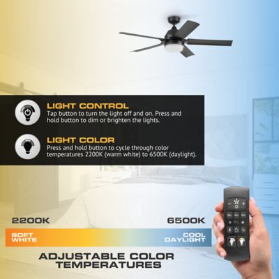 Image showing  F5 54in. 6-Speed Outdoor Ceiling Fan, 6,400 CFM
