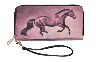 AWST Int'l Lila Bay Horse Clutch Wallet
