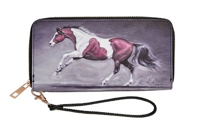 AWST Int'l Lila Paint Horse Clutch Wallet