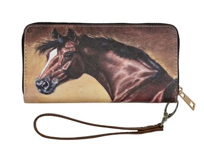 AWST Int'l Lila Bay Horse Head Clutch Wallet