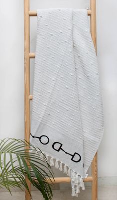 AWST Int'l Lila Snaffle BitCotton Throw