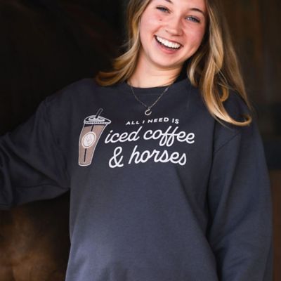 Image showing  Women's Iced Coffee & Horses Sweatshirt