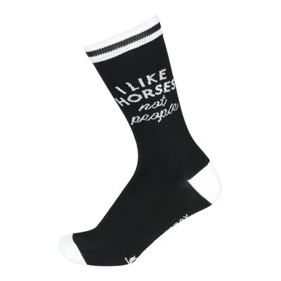 Dapplebay Women's Knit Crew Socks-I Like Horses, 67092-ILH
