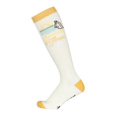 Dapplebay Women's Knit Boot Socks-Sunshine & Horses, 67160-S&H