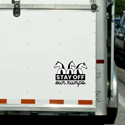 Image showing  Stay Off Our Rumps!-Horse Trailer Decal, 67190-16-L