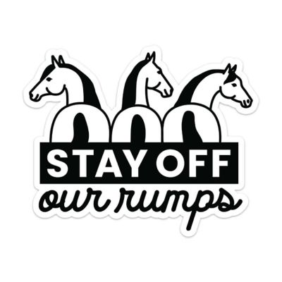 Dapplebay Stay Off Our Rumps!-Horse Trailer Decal, 67190-16-R