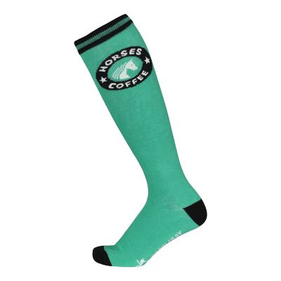 Dapplebay Women's Knit Boot Socks-Horses & Coffee, 67192-H&C