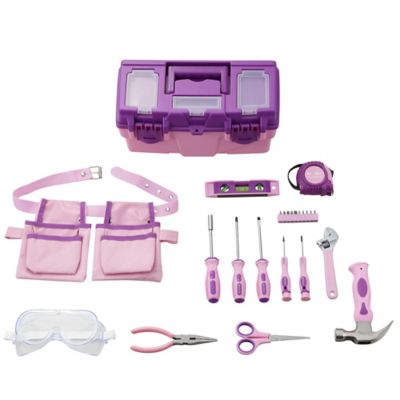 Image showing  23 pc. Mini Tool Set, Pink/Purple